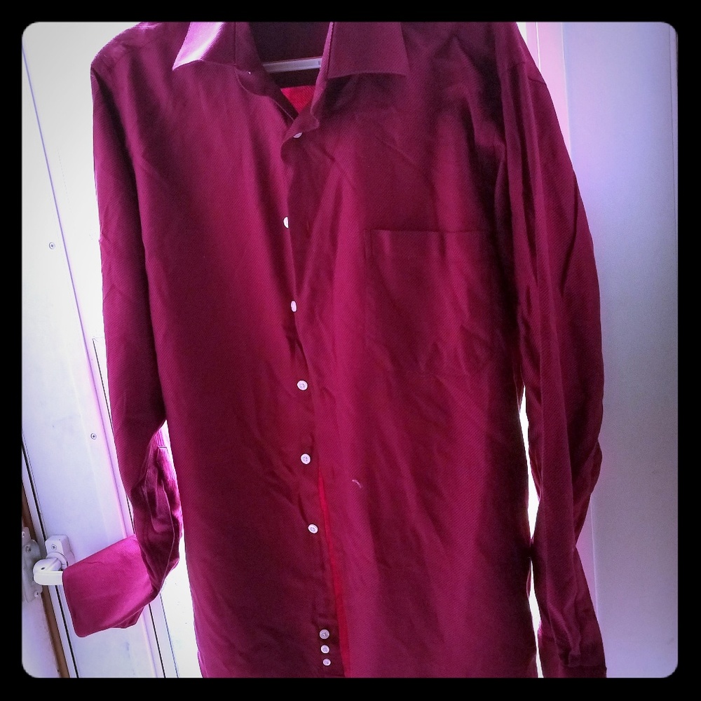 Paul Frederick Mens French Cuff Dress Shirt